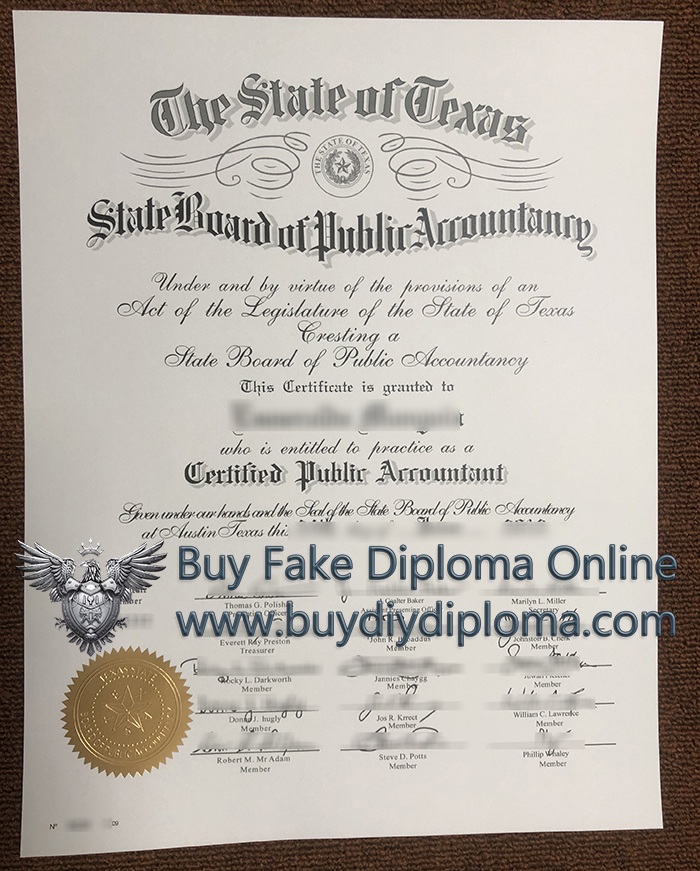 Texas CPA Certificate Texas CPA Certificate
