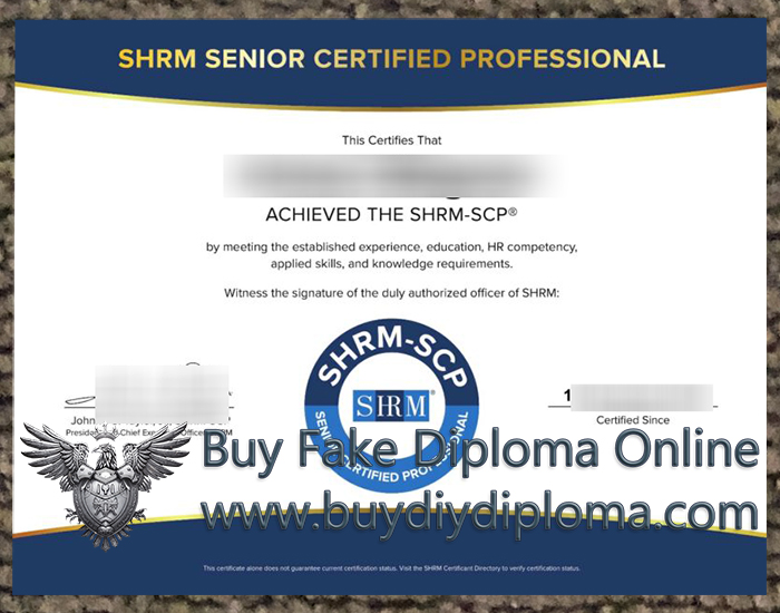 SHRM SCP certification sample