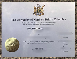 UNBC degree certificate