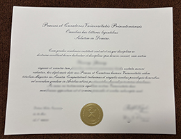 Universitas Princetoniensis diploma sample