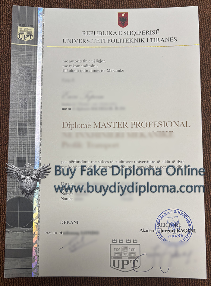 Universiteti Politeknik i Tiranës diploma Universiteti Politeknik i Tiranës diploma