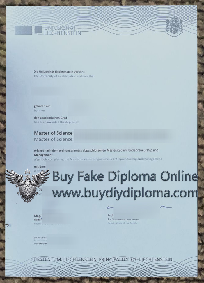 University of Liechtenstein degree