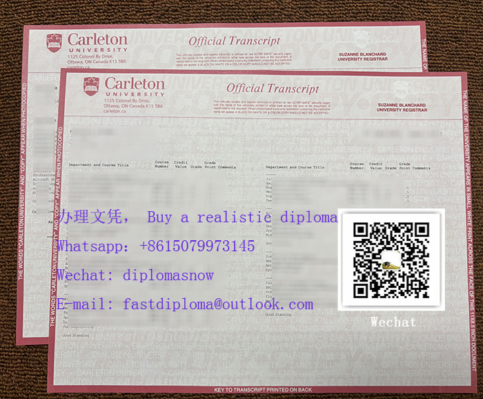 Carleton University transcript