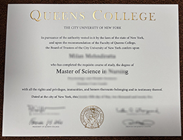 Queens College Diploma Certificate