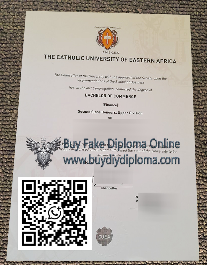 Catholic University of Eastern Africa diploma sample