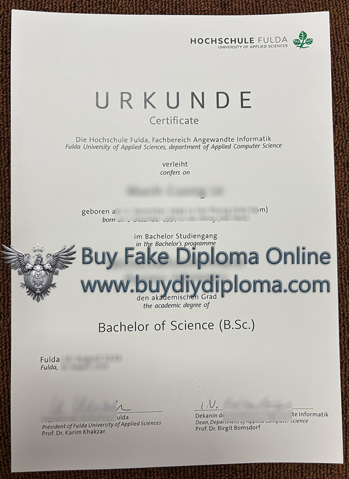 Hochschule Fulda Urkunde Hochschule Fulda Urkunde