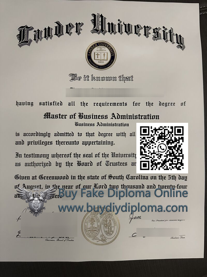 Lander University degree sample