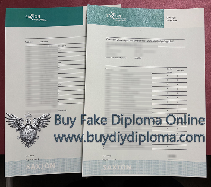 Saxion University of Applied Sciences transcript Saxion University of Applied Sciences transcript