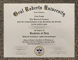 Oral Roberts University diploma