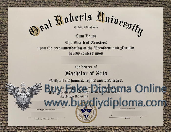 Oral Roberts University diploma Oral Roberts University diploma