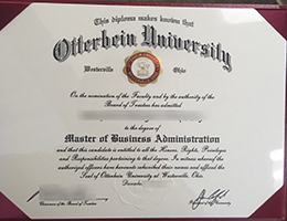 Otterbein University diploma