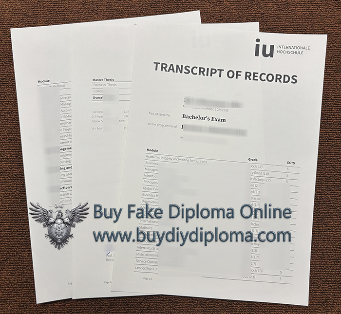 IU Internationale Hochschule transcript of records IU Internationale Hochschule transcript of records