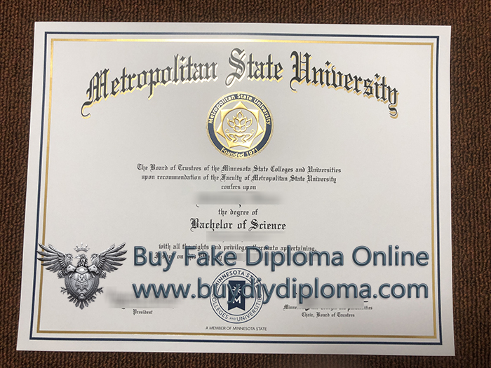 Metropolitan State University diploma