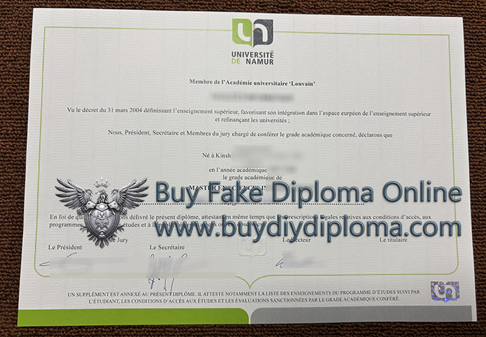 Université de Namur diploma Université de Namur diploma
